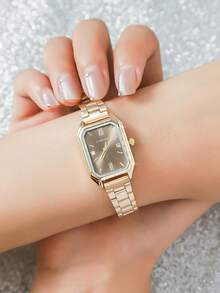 1 件 CARYINO 简约时尚金色/银色女士手表，可调节表带，适合日常佩戴、约会、生日礼物 - 均碼 - 查看 9