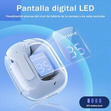 Auricular Bluetooth inalámbrico Carga rápida Mini Auricular inalámbrico Bluetooth Agua audifonos Inalámbricos Bluetooth a Prueba de táctil (Negro1) - Blanco - Ver 6