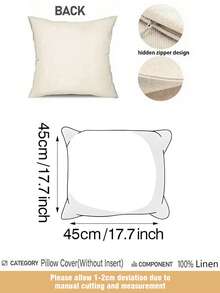 1/2/4Ppcs 乡村风情圣诞枕套 - 雪松树冬日风景印花图案，白色背景搭配绿色和棕色点缀，拉链开合，可机洗，适用于沙发、客厅、卧室节日装饰、节日枕套、季节性沙发装饰、节日枕套、拉链开合枕头 - 墨綠色 - 查看 5