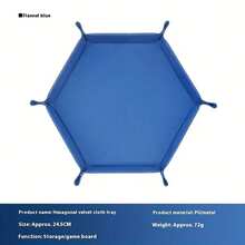 Foldable Hexagonal Dice Tray - A Soft Velvet-Like Storage Box With A Sturdy Metal Frame, Compact Foldable Design, Suitable For Games, Parties, Festivals (Christmas, Valentine's Day, Mother's Day), Festival Gifts, Party Presents, Festival Decorations, Elegant Appearance, Durable Structure, And Festival Shoppers