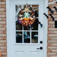 2D Flat, 1pc Vintage Halloween Pumpkin & Ghost Catcher Light, 2D Flat Acrylic Sign Plate, Suitable For Bar, Living Room, Party, Office Decor, Window, Porch, Wall Home Hanging Home Decor Room Decor Halloween Decor