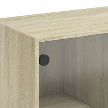 Coffee Table With Glass Doors Sonoma Oak 102x50x42 Cm - Brown - View 11