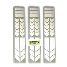 calcomanas stickers flechas reflejantes color gris  3 piezas de 5x27cm - inicial - Ver 3