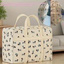 [Large Capacity Packing Cubes] - Thick And Durable Polyester Fabric, Cute Dog Pattern, Foldable, Space-Saving, Handles For Moving Luggage Organizer Bags, Suitable For Travel, Moving, Clothes, Bedding And More Packing Organizer