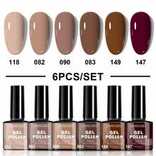 LIMEGIRL 秋冬美甲凝胶套装，包含6瓶8毫升装凝胶、可卸式UV美甲灯，圣诞礼物美甲套装 - 彩色 - 查看 2