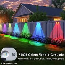 Solar Fence Lights Outdoor, IP66 Waterproof LED Deck Light, Dusk To Dawn Fence Lights Solar For Wall, Railing, Step, Patio, Pool, Backyard, Outside