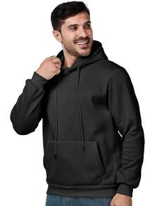 Mens Casual Long Sleeve Drawstring Athletic Hooded Pullover Sweatshirt With Pockets, Fashionable - 紫色 - 查看 6