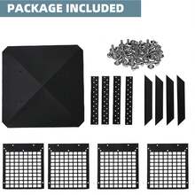 Tapa de chimenea superior con pantalla, Cubierta de chimenea de lluvia del techo, Tapa de escape de chimenea de acero galvanizado, Tapa de techo ajustable para ventilación - 9x9 pulgadas - Ver 3