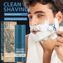 3-Second Softening Men's Shaving Cream - Alcohol-Free, Suitable For Sensitive Skin, Prevents Ingrown Hairs And Cuts, Moisturizing Shave, Fresh Scent, Beard And Stubble Care, Shaving Accessories, Stick Design, Alcohol-Free Formula, Smooth Shave, Natural Ingredients, Men's Grooming