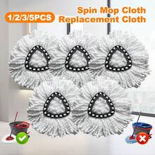 1/2/3/5 pezzi Ricambi per mocio, adatti per mocio rotanti, ricariche in microfibra super, compatibili con mocio triangolari girevoli a 360 gradi, facile pulizia per pavimenti domestici, forniture per la pulizia dei pavimenti di casa - Multicolore - Visualizzare 12