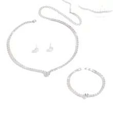 3pcs Heart & Claw Chain Set, Suitable For Daily Wear