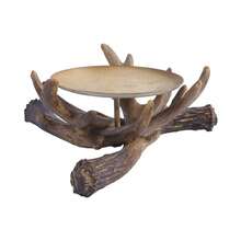 Faux Antler Pillar Candle Holder Stand Art Candlestick Holders, Rustic Antler Candle Holders For Home Decor Xmas Halloween Decorationsch 6x2.5inch - màu nâu - Xem 1