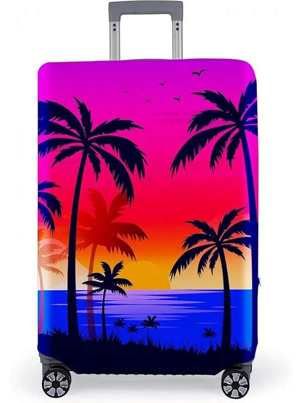 Pink Dino Suitcase Luggage Cover, Thick Suitcase Cover For Carry On Luggage Protector Fits 18-30 Inch Case