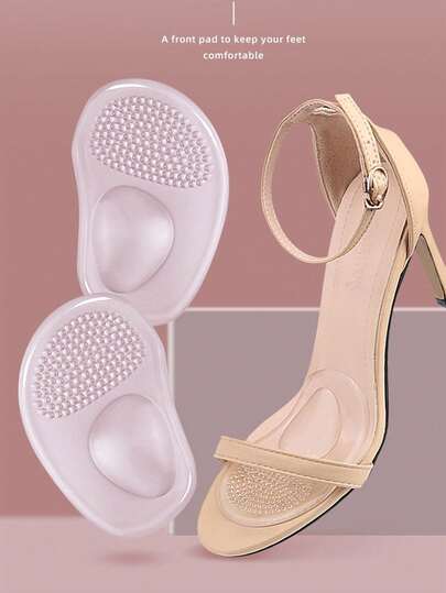 Ball Of Foot Cushions, 2-10 Pcs Silicone Self-Adhesive Metatarsal Pads.Non-SlipForefoot Insole,Comfortable High Heelnserts,Forefoot Cushions, Foot Sole Protection Pad,Soft Gel Lnsole Pads For Women Men