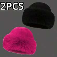 1/2pcs Women's Thickened Warm Hat For Autumn/Winter - Fashionable Appearance, Mongolian Style Thick Hat, Comfortable And Warm For Outdoor Activities In Cold Weather - Multicolor - View 15