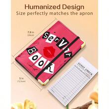 Server Book For Waitress Cute Serving Books With Zipper Pocket Accessories Leather Server Check Book Restaurant Waiter Server Booklet Organizer Ticket Book Holder Lip - Lip - View 2