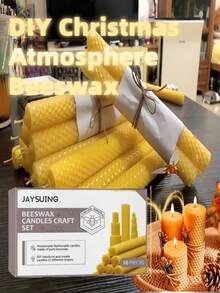 JAYSUING Beeswax Sheets, Handmade DIY Christmas Atmosphere Creative Honeycomb Candle, Pure Beeswax Roll Wax Sheets Material. It Can Be Used To DIY Holiday Candles, Stimulate Children's Creativity, And Improve Their Hands-On Ability. It Can Also Create A More Festive Atmosphere. - Multicolor - View 9