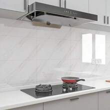 10/20/30pcs 3D Marble Effect Self-Adhesive Wall Tiles PVC Panels - Instant Peel And Stick Splash Guard For Kitchen And Bathroom - Waterproof And Easy To Clean Wall Stickers, Suitable For Living Room, Bedroom, Home Decoration, Imitation Marble Tile Stickers, Foam Wallpaper