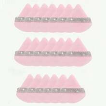 1个/3个/5个/10个/15个/24个装黑色三角化妆海绵套装，水晶绒短绒，柔软粘性强，价格实惠，适合作为圣诞礼物、化妆品、化妆工具、平价好物、礼品、女士礼物、圣诞礼物、赠品、旅行必备。 - 粉色 - 查看 7