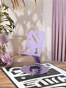 1pc / Mini Mobile Phone Holder, 360 Degrees Rotating Metal, Suitable For Mobiles, Angle Height Adjustable Phone Stand, Designing For Office Work, Watching Dramas And TV, Online Classes, Universal For Mobile Phones