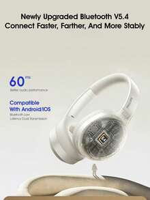 PHILIPS 飞利浦头戴式蓝牙耳机，TAH2120，运动型，电池寿命长，可折叠，降噪，适用于电脑游戏和电子竞技 - 白色 - 查看 5