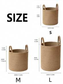 1个可折叠手工编织洗衣篮，带提手，大容量，圆形多用途储物篮，有卡其色和白色可选，适合存放衣物、毯子、玩具、节日用品、家居装饰品，适用于洗衣房、浴室、卧室、客厅、走廊等场所。