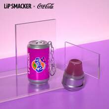 LIP SMACKER CoCa Cola Collaboration Canned Lip Balm, Fruit Soda Flavor, Moisturizing And Nourishing Lip Tint, Colored Lip Balm, Suitable As Gift For Friends And Family, With Hanging Chain, Christmas Gift - LIPSMACKER - Fanta Grape Flavor - View 5