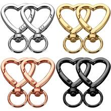 8/15pcs Heart Shaped Key Chain Clips With Spring Hooks, DIY Keychain, Suitable For Key Bags, Backpacks, Luggage Tags, Wallets And Handbag Accessories, Perfect Gift For Women - One Size - View 1