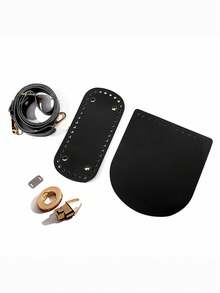 Handmade PU Leather Woven Bag Set With Crochet Shoulder Straps And Bottom Bag, DIY Craft Kit(Silver Gasket, No Impact On Use, Style Random) - Multicolor - View 9