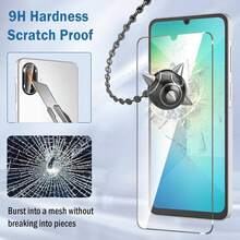 Set 4 folii de protecție pentru ecran Galaxy A17/A07: folie de protecție din sticlă securizată ultra-clară, folie de protecție pentru lentila camerei 3D, anti-zgârieturi, anti-șoc