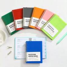 1pc/2pcs Random Letter Labeled Password Notebook A6 Pocket-Sized Password Book, Suitable For Internet Website Login, Hardcover Password Journal, Ideal Gift For Men And Women At Home, Office Or School