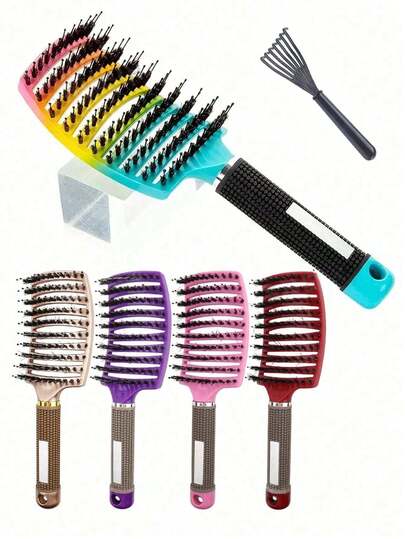 1支装头皮按摩梳，男士尼龙刷毛梳，女士湿卷发顺发梳，沙龙美发造型工具，专业顺发梳，适用于浓密头发和头皮护理（多种颜色可选），梳子，边缘梳，梳子，顺发梳，球形梳，迷你梳子套装，木梳，梳子套装，梳子，梳子，理发师，美发设备，发型，美发，梳子，梳子套装，梳子，卷发梳，顺发梳，女士梳子，理发店，美发设备