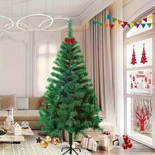 Classic Green PVC Christmas Tree - Indoor/Outdoor Holiday Decor, With Storage Bag, No Assembly Required, Weather-Resistant Design, Suitable For Christmas, Halloween, Easter, Fall/Winter Holidays, Christmas Tree Decoration, Holiday Decor, Elegant Decoration, Easy To Set Up, Home Decor, Best For Christmas, Christmas Tree, Christmas Tree Decoration, Christmas Decoration