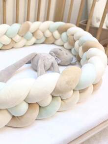 1件婴儿床编织扭结护栏垫，新生儿床护栏安全防护，2米/3米 - 彩色 - 查看 13