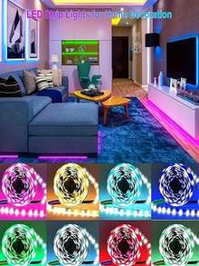 LED Streifen Licht RGB USB betrieben Farbwechsel Lichtleiste Smart Lichtleiste 44 Tasten Fernbedienung Nachtlicht Dekoration Wohnzimmer Weihnachtsparty Schlafzimmer Nachtlicht für Halloween Dekoration Licht Schlafzimmer /TV LED Licht Heim Party Dekoration