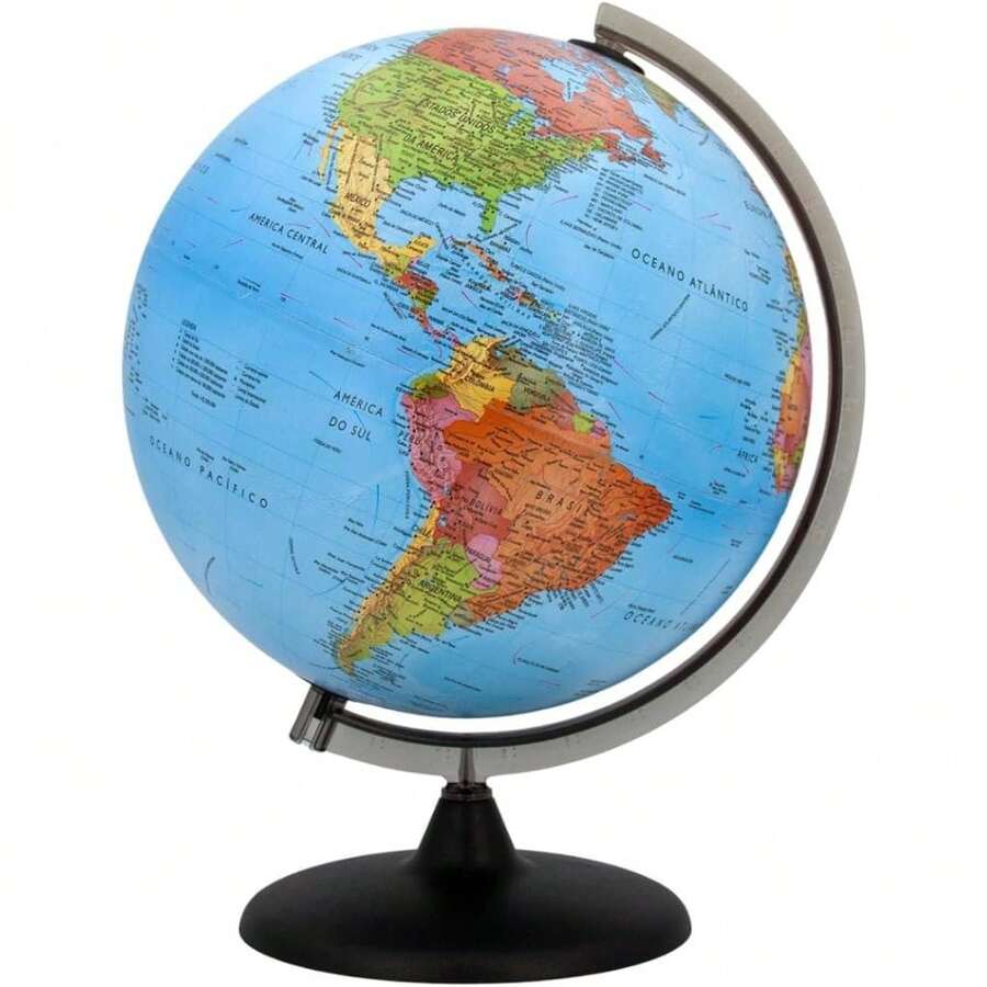 Decorative Plastic Globe World Map - 藍色 - 查看 1