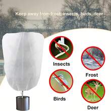 Plant Cover, Winter Pull Rope, Plant Cover, Warm Plant Protection Bag, Antifreeze Cloth Blanket, To Protect Fruit Trees And Potted Plants From Being Eaten By Frozen Animals, Suitable For Winter Antifreeze Cloth, To Protect Outdoor Fruit Trees, Plants, Shrubs, Plant Cover, Winter And Winter Blanket. Reusable Plant Protection Pull Rope Bag, Used For Frost, Frost, Sunlight, Bird And Insect Protection Of Outdoor Plants - Multicolor - View 3