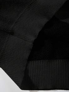 Áo len cổ tròn dáng rộng, họa tiết Andreilee, thích hợp cho cả nam và nữ, phù hợp cho mùa xuân, thu và đông. - màu đen - Xem 7