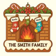 Custom Acrylic Ornament - Personalized Christmas Birthday Gifts For Mom, Dad, Kids - Home Is Our Christmas Heart