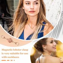 5/2件套珠宝制作扣环和挂钩。白色K色球形合金磁性扣环，可用于制作手链、项链装饰链节。磁性项链扣环、项链、钥匙扣配件、珠宝制作材料、手链制作套装、包包挂饰、磁性项链扣环。 - 銀色 - 查看 7