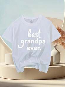 Unique Best Grandpa Ever Funny Awesome Graphic Kid T-Shirt Popular Kid T Shirts Streetwear Tops Tees For Kid