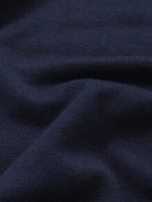 Women's Basic Minimalist Vintage Coin Pattern Elegant Casual Turtleneck Long Sleeve Knit Undershirt, Autumn Spring - Navy Blue - View 7