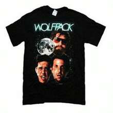 Adult Black Comedy Movie The Hangover Wolfpack Wolf Friends Group T-Shirt Tee - màu đen - Xem 1