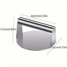 Stainless Steel Hamburger Press, Round Meat Patty Mold Non-Stick, Even Heat Distribution, Easy To Clean For Grilling And Cooking Meat Press, Burger Mold Suitable For Kitchens, Restaurants, Camping BBQs, Street Food Stalls.It's The Perfect Choice For Christmas And Halloween Parties And Gatherings.