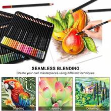 水彩铅笔 - 专业艺术绘画套装 72 支装 - 干湿两用，混合效果精美 - 适合涂色书 - 成人艺术家返校用水溶性铅笔 - 72色水溶彩鉛 - 查看 7