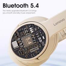 Tai nghe không dây Bluetooth trùm đầu Lenovo, EB320, Chống ồn, Loa lớn 40MM, Có thể gập lại, Nhẹ và Thoải mái, Tuổi thọ pin dài, Bluetooth 5.4, Thích hợp cho Chơi game, Nghe nhạc, Thể thao, Tương thích với iOS Android PC - màu đen - Xem 8