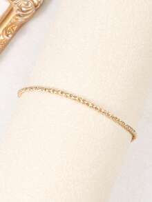 8pcs/1pc Elegant Floral Rhinestone, Heart, Colorful Flower Women's Bracelet Set For Daily Wear And Party - Gold 1488 - View 14