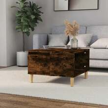 Coffee Table Smoked Oak 55x55x36.5 Cm Engineered Wood - Brown - View 1