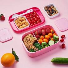 Caja de almuerzo tipo bento para adultos - Caja bento apilable para adultos, caja bento grande de doble capa todo en uno, caja de almuerzo a prueba de fugas con utensilios y recipientes para salsa, adecuada para comer fuera, trabajo, campamento, escuela, opciones de colores variados, útiles escolares, regalo de Navidad, regalo de cumpleaños, suministros para fiestas festivas