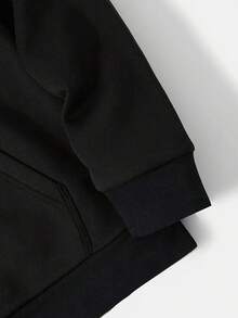 Sudadera con capucha para hombre, deportiva y moderna, con forro polar y bolsillo canguro |   Gráfico de águila volando, ligera y cómoda, perfecta para deportes y uso casual, fácil de usar, esencial para todas las estaciones - Negro - Ver 3